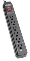 EATON TRIPP LITE TLP615B Surge Protector, 6 Outlets, NEMA 5-15R, 15 A, 120 V, NEMA 5-15P, 15 ft