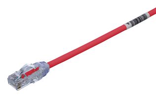 PANDUIT UTP28X5RD Cable Ethernet, Cat6a, RJ45 Macho a RJ45 Macho, Rojo, 1.5 m, 5 ft