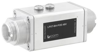 L-COM LPXT-BH-POE-48V Supresor de Picos de Voltaje, Protector contra sobrevoltajes POE, 1 Puertos, Panel, Serie LPXT-BH