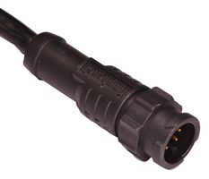 AMPHENOL LTW AU-06BFFM-QL8D01 Circular Cable Assembly, Circular Receptacle to Free End, 6 Positions, 3.3 ft, 1 m, X-Lok Series