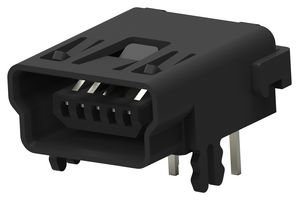 AMP - TE CONNECTIVITY 1734510-2 Conector USB, Mini USB Tipo B, USB 2.0, Receptáculo eléctrico, 5 Posiciones, Through Hole