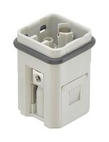HARTING 09120123005 Heavy Duty Connector, 4 Data+4 Signal+4 Power, Han Q Series, Insert, 12+PE Contacts, 3A, Plug