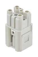 HARTING 09120123106 Conector Uso Rudo, 4 Señal+4 Potencia, Han Q Series, Inserto, 8+PE Contactos, 3A
