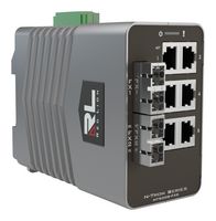 N-TRON NT-5008-FX2-SC40 Interruptor, 8 Puertos, Industrial, Gigabit Ethernet Gestionado, Carril DIN / Panel