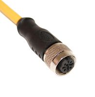 MUELLER ELECTRIC C4C05M020 Cable de Sensor, Codificado A, M12 Hembra, Extremo Libre, 4 Contactos, 20 m, 65.6 ft