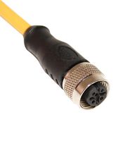 MUELLER ELECTRIC C5C06M008 Cable de Sensor, Codificado A, M12 Hembra, Extremo Libre, 5 Contactos, 8 m, 26.2 ft