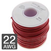 MULTICOMP PRO 24-15412 Cable, Alambre, PVC (Policloruro de Vinilo), Rojo, 22 AWG, 25 ft