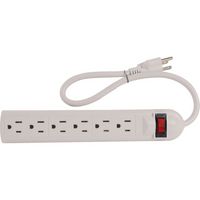 MULTICOMP PRO 28-21275 Surge Protector, 6 Outlets, NEMA 5-15R, 15 A, 125 V, 3 ft
