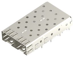 TE CONNECTIVITY - AMP 1761014-3 Cage, SFP, 1 x 2 (Ganged), Without Heat Sink, Without Light Pipe, Through Hole, Press-Fit