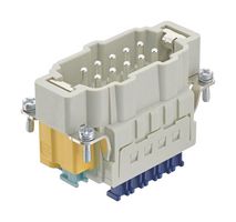 HARTING 09330102678 Heavy Duty Connector, Han ES Press Series, Insert, 10 Contacts, 10B, Plug, Cage Clamp Pin