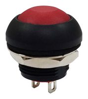 MULTICOMP PRO MP-PB11-1CSR-10 Interruptor (Switch) Antivandalismo, 0.535 ", SPST-NO-DM, Apagado-(Encendido), Domo Redondo, Rojo
