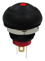 MULTICOMP PRO MP-PB11-2CSKR-10 Interruptor (Switch) Antivandalismo, 0.535 ", SPST-NO-DM, Apagado-(Encendido), Domo Redondo