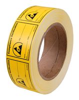 DESCO 06711 Label, Warning, 50.8 mm x 38.1 mm, Black/Yellow