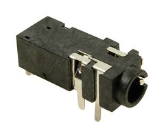 CLIFF ELECTRONIC COMPONENTS FC68127 Phone Audio Connector, 3.5mm, 4 Contacts, Jack, PCB Mount, Nickel Plated Contacts, Plastic Body