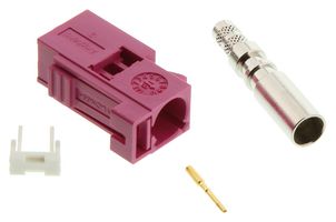 AMPHENOL RF FA1-NHSJ-C04-6 RF / Coaxial Connector, FAKRA Coaxial, Straight Jack, Crimp, 50 ohm, RG58, Beryllium Copper