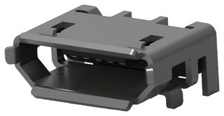 AMP - TE CONNECTIVITY 2040002-1 Conector USB, Micro USB Tipo B, USB 2.0, Receptáculo eléctrico, 5 Posiciones, Montaje Superficial