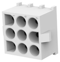 AMP - TE CONNECTIVITY 350763-4 Rectangular Power Connector, 9 Contacts, Universal MATE-N-LOK Series, Through Hole Mount