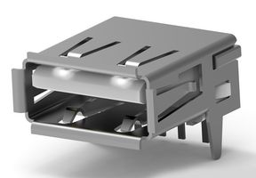 AMP - TE CONNECTIVITY 6364372-2 Conector USB, USB Tipo A, USB 2.0, Receptáculo eléctrico, 4 Posiciones, Through Hole, Right Angle