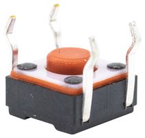 E-SWITCH RT1105AF260Q Interruptor Táctil, RT1105 Series, Accionamiento superior, Through Hole, Botón Redondo, 260 gf