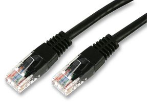 PRO SIGNAL PSG02601 Ethernet Cable, Cat5e, RJ45 Plug to RJ45 Plug, UTP (Unshielded Twisted Pair), Black, 5 m, 16.4 ft