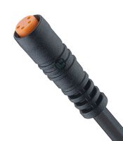 LUTRONIC 0800F1 04 301 2M Sensor Cable, A Coded, M8 Receptacle, Free End, 4 Positions, 2 m, 6.6 ft, M8 Series