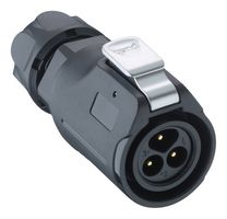 LUTRONIC 2450 02 T09CB T Sensor Connector, 02 Series, Male, 2 Positions, Solder Pin, Straight Cable Mount