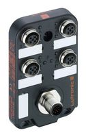 LUTRONIC 5512 04DL1 Sensor Distribution Box, M12 Connector - 12 Pole, M12 Connector - 5 Pole, 4 Ports, M12 Series