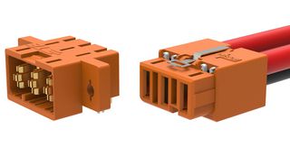 TE CONNECTIVITY 1-2332664-6 Rectangular Power Connector, 3 Contacts, UMP Series, Panel PCB Mount, Through Hole Right Angle