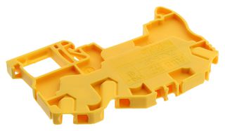 ENTRELEC - TE CONNECTIVITY 1SNK705067R0000 Bloque de Terminal c/Montaje en Riel DIN, Amarillo, 3 Posiciones, 12 AWG, 2.5 mm², Pinza, 24 A
