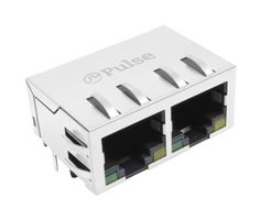 PULSE ELECTRONICS JXR8-1001NL Modular Connector, RJ45 Jack, 1 x 2 (Ganged), 8P8C, Cat5, Through Hole Mount