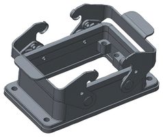 TE CONNECTIVITY T1419320000-000 Heavy Duty Connector, Base, Bulkhead Mount, Aluminum Alloy Body, 2 Lever, 32A