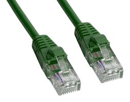 AMPHENOL CABLES ON DEMAND MP-5XRJ45UNNG-010 Cable Ethernet, Cat 5e, RJ45 Macho a RJ45 Macho, UTP (par trenzado sin blindaje), Verde, 3 m