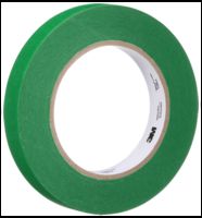3M 7100299468 Tape, UV-Resistant, Rubber Adhesive, Masking, Green, 4.8 mil (0.120 mm), 180.5 ft, 55 m