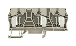 WEIDMULLER 1768320000 DIN Rail Mount Terminal Block, 3 Positions, 14 AWG, 4 AWG, 16 mm², Tension Clamp, 76 A