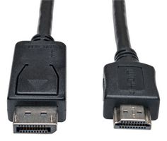 EATON TRIPP LITE P582-006 Computer Cable, DisplayPort Plug, HDMI Plug, 6 ft, 1.8 m, Black