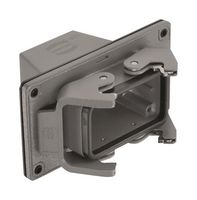 HARTING 19300101122 Conector Uso Rudo, Base, Montaje en Panel, Cuerpo de Aluminio, 2 levas, 10B