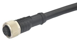 AMPHENOL LTW M12A-17BFFM-SL8B02 Cable de Sensor, M12 Hembra, Extremo Libre, 17 Contactos, 2 m, 6.6 ft, M Series