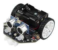 DFROBOT MBT0046 Micro:Bit Robot Kit, Maqueen Lite V5, 3.5 VDC to 5 VDC, Line-Tracking Map, H-SR04 Ultrasonic Sensor