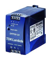 TDK-LAMBDA DPP50-24 AC/DC DIN Rail Power Supply (PSU), 1 Output, 50 W, 24 VDC, 2.1 A