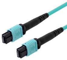 L-COM MPFF24OM3-10 Fiber Optic Cable, MPO Jack to MPO Jack, Multimode, 50µm / 125µm, 24 Fibers, 10m