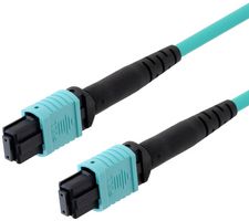 L-COM MPFF24OM4-10 Fiber Optic Cable, MPO Jack to MPO Jack, Multimode, 50µm / 125µm, 24 Fibers, 10m