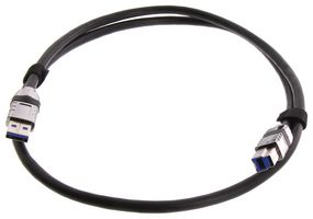 L-COM CAU3DCVISAMB-1M USB Cable, Type A Plug to Micro Type B Plug, 1 m, 3.3 ft, USB 3.0, Black