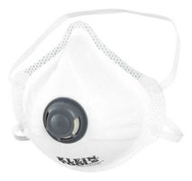 KLEIN TOOLS 604403 Cubrebocas Desechable, N95, Aprobado NIOSH, con Válvula, Paquete de 3
