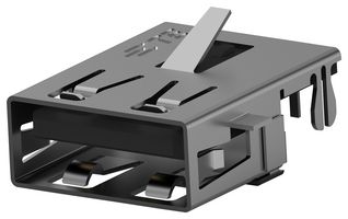 AMP - TE CONNECTIVITY 1746311-1 Conector USB, USB Tipo A, USB 2.0, Receptáculo eléctrico, 4 Posiciones, Through Hole, Right Angle