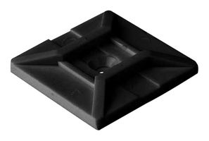 HELLERMANNTYTON 151-29200 MB4SHA0C2 Base para Cincho, Entrada de 4 Vías, Adhesive, Screw, 3.9 mm, Black, Nylon 6.6 (Polyamide 6.6)