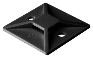HELLERMANNTYTON 151-28602 MB5A0C2 Cable Tie Mount, 4 Way Entry, Adhesive, Screw, 4.8 mm, Black, Nylon 6.6 (Polyamide 6.6), 37.7 mm