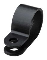 HELLERMANNTYTON 211-60007 Fastener, P Type, Screw Mount Cable Clamp, 14 mm, Nylon 6.6 (Polyamide 6.6), Black, 10 mm