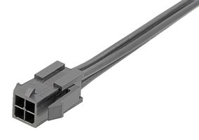 MOLEX 214758-1041 Conjunto de Cable, Micro-Fit 3.0 Macho a Extremo Libre, 4 Posiciones, 3 mm, 2 Hileras, 150 mm