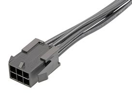 MOLEX 214758-1063 Conjunto de Cable, Micro-Fit 3.0 Macho a Extremo Libre, 6 Posiciones, 3 mm, 2 Hileras, 600 mm