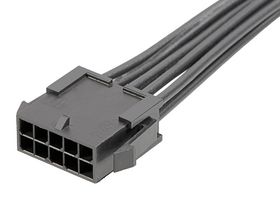 MOLEX 214758-2103 Conjunto de Cable, Micro-Fit 3.0 Macho a Extremo Libre, 10 Posiciones, 3 mm, 2 Hileras, 600 mm
